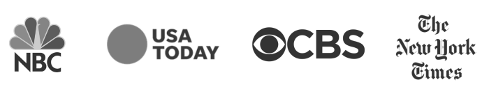 As featured in NBC, USA Today, CBS, The New York Times