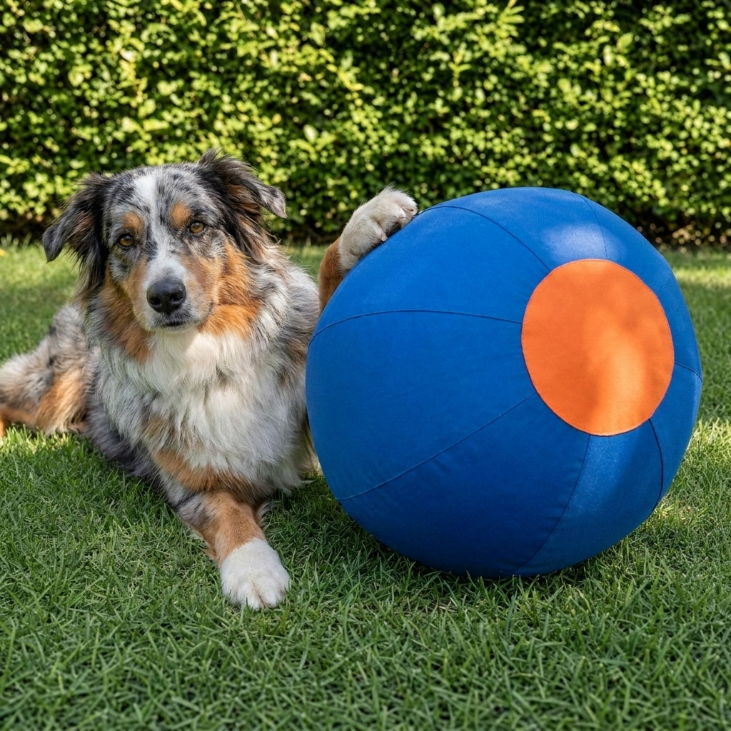 Dog using Valkyrie herding ball